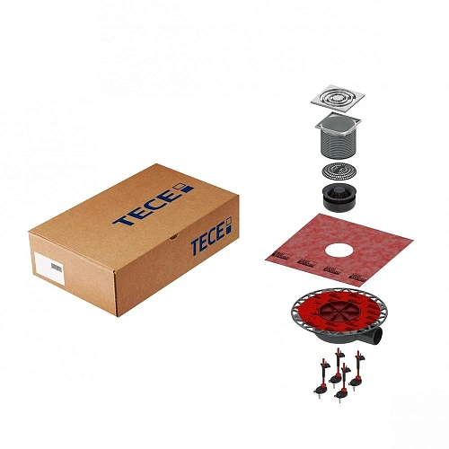 Душевой трап TECE TECEdrainpoint DN 50 с декоративной решеткой KDP-S110 Душевой трап TECE TECEdrainpoint DN 50 с декоративной решеткой KDP-S110
