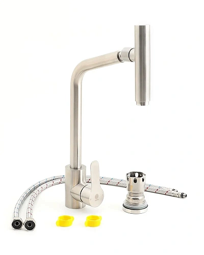 Смеситель для кухни Orange Steel M99-009ni с подвижным аэратором, никель Смеситель для кухни Orange Steel M99-009ni с подвижным аэратором, никель