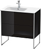 Картинка анонса товара «тумба под раковину duravit xsquare xs445004040 напольная 81 см черный глянцевый»