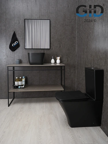 Раковина Gid N9301bg 53356 накладная черная графит 36x36x25.5 Раковина Gid N9301bg 53356 накладная черная графит 36x36x25.5