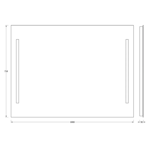 Зеркало Evoform Lumline BY 2019 100х75 см Зеркало Evoform Lumline BY 2019 100х75 см