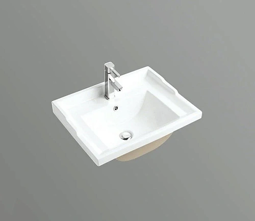 Раковина CeramaLux NYJ840-60 врезная, белый Раковина CeramaLux NYJ840-60 врезная, белый