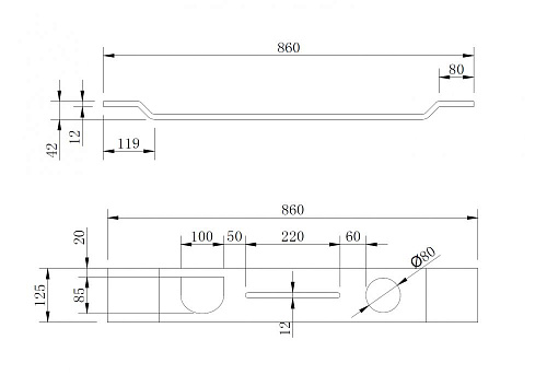 Полка ABBER Stein AS1601 белая матовая Полка ABBER Stein AS1601 белая матовая