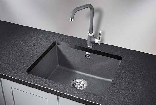 Кухонная мойка Granula 5551, ГРАФИТ (ЧЁРНО-СЕРЫЙ), кварц 550х460 Кухонная мойка Granula 5551, ГРАФИТ (ЧЁРНО-СЕРЫЙ), кварц 550х460
