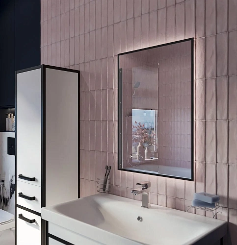 Зеркало DIWO Элиста 50 черное, с подсветкой светодиодной, прямоугольное, настенное, российское 54350 543500 Зеркало DIWO Элиста 50 черное, с подсветкой светодиодной, прямоугольное, настенное, российское 54350 543500