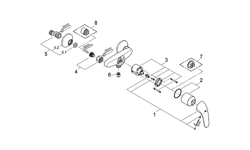 Смеситель для душа GROHE Euroeco (32740000) хром Смеситель для душа GROHE Euroeco (32740000) хром