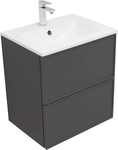 Тумба под раковину Aquanet Арт 60 ясень графит 00329063 напольная/подвесная Тумба под раковину Aquanet Арт 60 ясень графит 00329063 напольная/подвесная