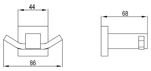 Крючок Timo Selene 10012/00 хром Крючок Timo Selene 10012/00 хром