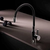 Смеситель для кухни AM.PM X-Joy S F85B07602 с гибким изливом, черный/хром Смеситель для кухни AM.PM X-Joy S F85B07602 с гибким изливом, черный/хром