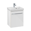 Картинка анонса товара «тумба под раковину villeroy &amp; boch avento a88700b4 (a887 00 b4) crystal white петли слева»