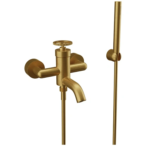 Смеситель для ванны Remer Chrono CH02BG, золото брашированное Смеситель для ванны Remer Chrono CH02BG, золото брашированное