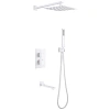 Душевая система ABBER Daheim AF8250W скрытого монтажа с изливом, термостат, белая матовая Душевая система ABBER Daheim AF8250W скрытого монтажа с изливом, термостат, белая матовая