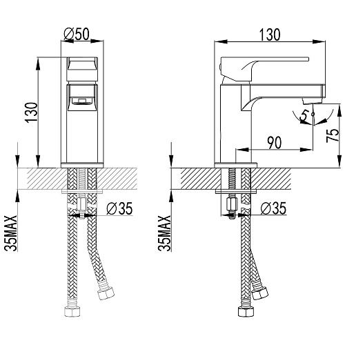 Смеситель для раковины Lemark Plus Grace LM1506С , хром Смеситель для раковины Lemark Plus Grace LM1506С , хром