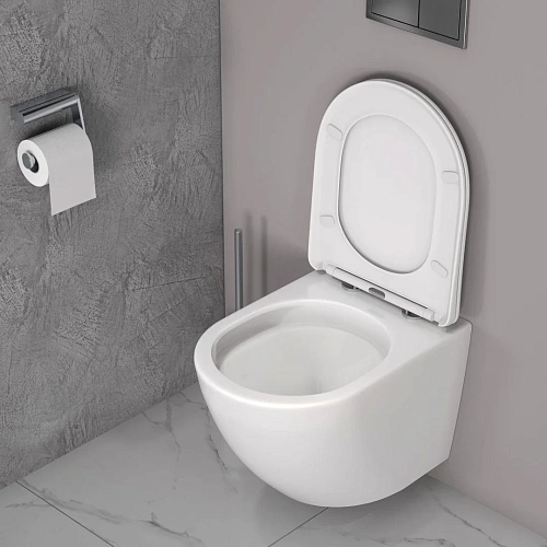 Унитаз подвесной Taliente Amato Tornado 3 AM55003 белый, с крышкой микролифт Унитаз подвесной Taliente Amato Tornado 3 AM55003 белый, с крышкой микролифт