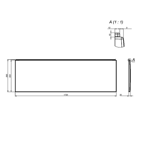 Экран для ванны фронтальный AM.PM Gem W93A-175-075W-P 175 см Экран для ванны фронтальный AM.PM Gem W93A-175-075W-P 175 см