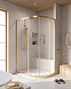 Картинка анонса товара «душевой уголок cezares relax-304-rh-2-120/90-c-boro 120x90см стекло прозрачное, профиль брашированное золото»