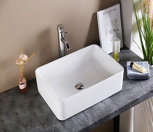 Раковина CeramaLux 9103 накладная, белый Раковина CeramaLux 9103 накладная, белый