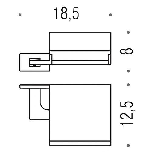 Держатель туалетной бумаги Colombo Look B1691.NM с крышкой, черный матовый Держатель туалетной бумаги Colombo Look B1691.NM с крышкой, черный матовый