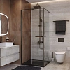 Душевой уголок CEZARES LUX-A-FS-1-90-C-GM 90x90 см, профиль оружейная сталь, стекло прозрачное Душевой уголок CEZARES LUX-A-FS-1-90-C-GM 90x90 см, профиль оружейная сталь, стекло прозрачное