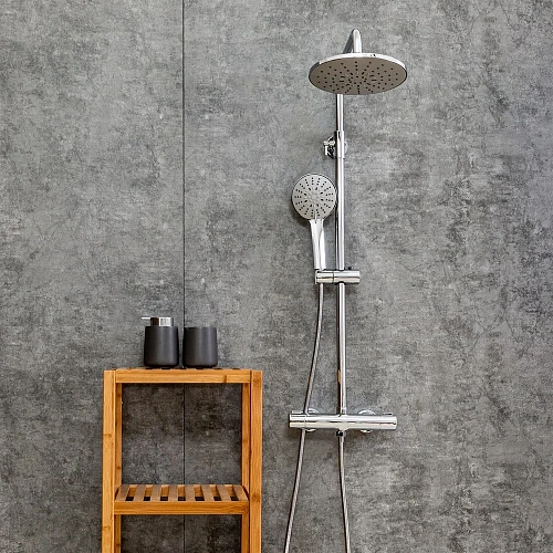 Душевая система Agger Thermo A2451200 с термостатом, хром Душевая система Agger Thermo A2451200 с термостатом, хром