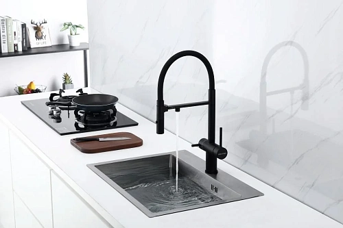 Смеситель для кухни Paulmark Gravity антрацит Gr213888-AN Смеситель для кухни Paulmark Gravity антрацит Gr213888-AN