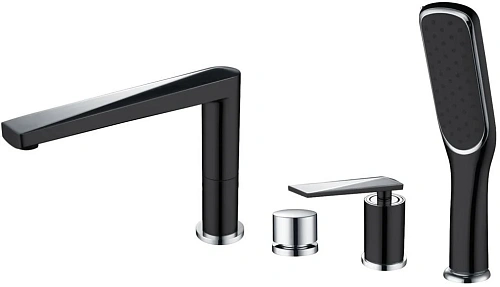 Смеситель на борт ванны Boheme VENTURO черный + хром 370-B Смеситель на борт ванны Boheme VENTURO черный + хром 370-B