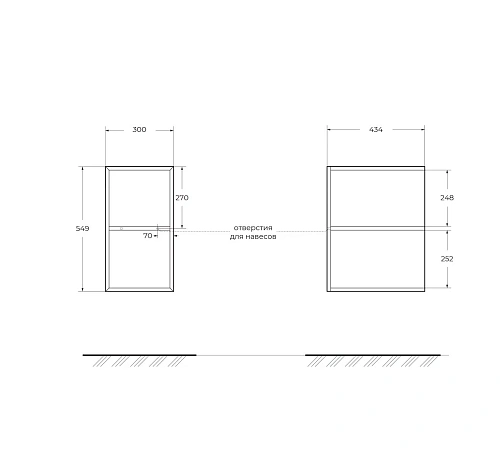 Шкаф-пенал CEZARES ELETTRA 55530 Grafite Grafite 400x300 подвесной Шкаф-пенал CEZARES ELETTRA 55530 Grafite Grafite 400x300 подвесной