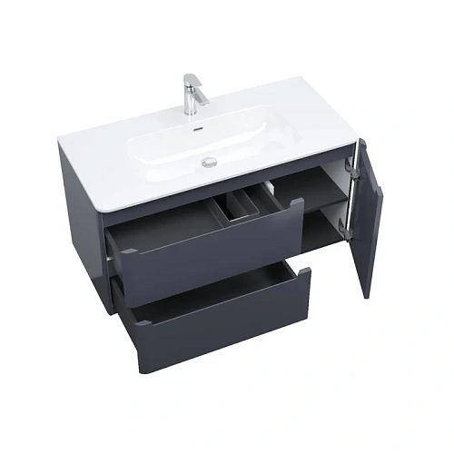 Тумба с раковиной IDDIS Edifice (EDI10D0i95K) подвесная, 100 см, темно-серый Тумба с раковиной IDDIS Edifice (EDI10D0i95K) подвесная, 100 см, темно-серый