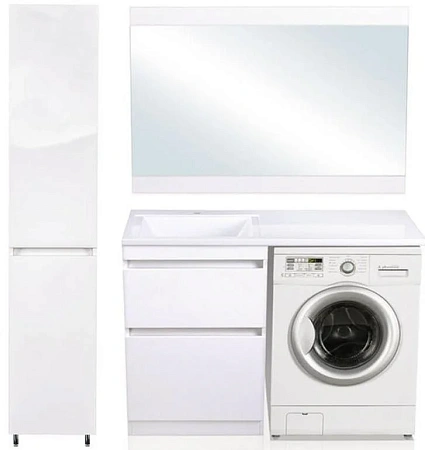 Тумба под раковину Style Line Даллас 110, Люкс белая, PLUS СС-00000438 Тумба под раковину Style Line Даллас 110, Люкс белая, PLUS СС-00000438