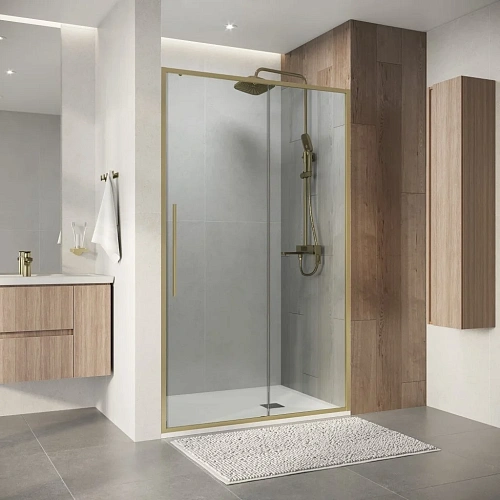 Душевая дверь Niagara Nova NG-44-13ASG (130х195) раздвижная, золото сатин, стекло прозрачное Душевая дверь Niagara Nova NG-44-13ASG (130х195) раздвижная, золото сатин, стекло прозрачное