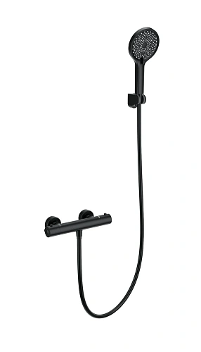 Смеситель для душа Wonzon & Woghand с термостатом, черный матовый (WW-B2065-A-MB) Смеситель для душа Wonzon & Woghand с термостатом, черный матовый (WW-B2065-A-MB)
