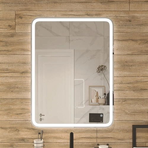 Зеркало DIWO Коломна 60 с подсветкой светодиодной, сенсорное управление, прямоугольное, настенное 48 482597 Зеркало DIWO Коломна 60 с подсветкой светодиодной, сенсорное управление, прямоугольное, настенное 48 482597