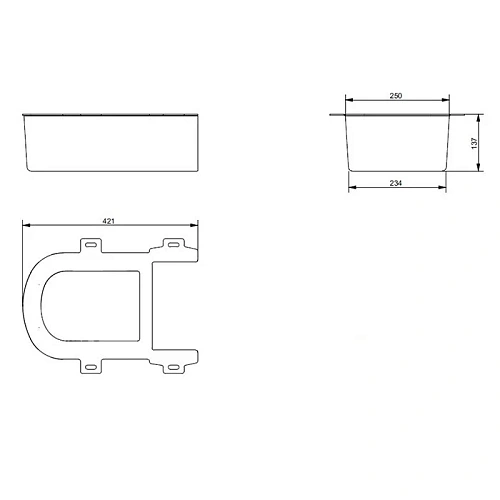 Пластиковая декоративная панель TOTO SG 9AE0017 для подвесного унитаза CW512YR, цвет: белый Пластиковая декоративная панель TOTO SG 9AE0017 для подвесного унитаза CW512YR, цвет: белый