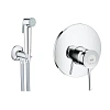 Гигиенический душ GROHE BauClassic: встраиваемый смеситель, Гигиенический душ, хром (124902)