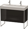 Картинка анонса товара «тумба под раковину duravit xsquare xs444404040 напольная 98 см черный глянцевый»