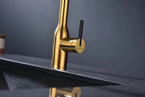Смеситель для кухни Paulmark Magneto One брашированное золото Ma213188-BG Смеситель для кухни Paulmark Magneto One брашированное золото Ma213188-BG
