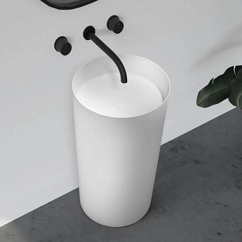 Раковина ABBER Stein AS2506 отдельностоящая, белая матовая Раковина ABBER Stein AS2506 отдельностоящая, белая матовая