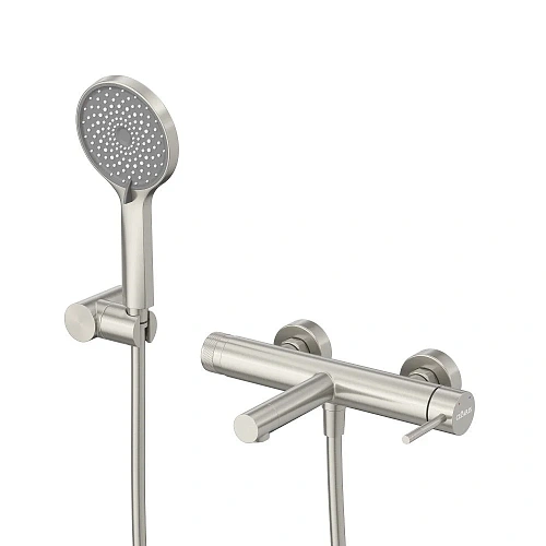 Смеситель для ванны CEZARES RELAX-VD-IN с ручным душем, шлангом и держателем, сатин Смеситель для ванны CEZARES RELAX-VD-IN с ручным душем, шлангом и держателем, сатин