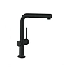 Смеситель для кухни Hansgrohe 270, с вытяжным изливом, 1jet 72808670, матовый черный