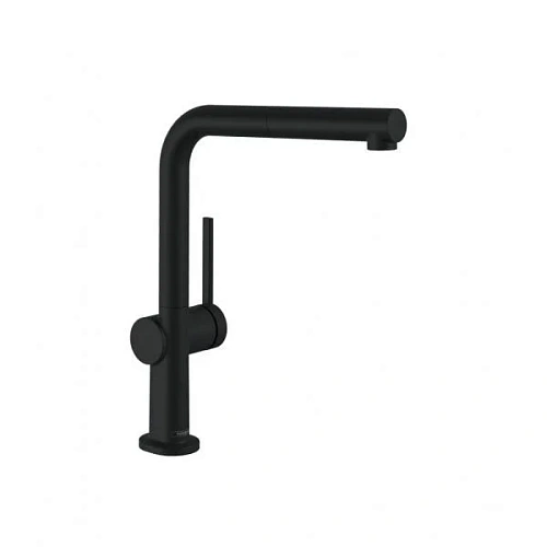 Смеситель для кухни Hansgrohe 270, с вытяжным изливом, 1jet 72808670, матовый черный Смеситель для кухни Hansgrohe 270, с вытяжным изливом, 1jet 72808670, матовый черный