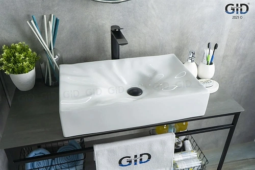 Раковина Gid N9461 51188 накладная белая 57,5x36x12 Раковина Gid N9461 51188 накладная белая 57,5x36x12