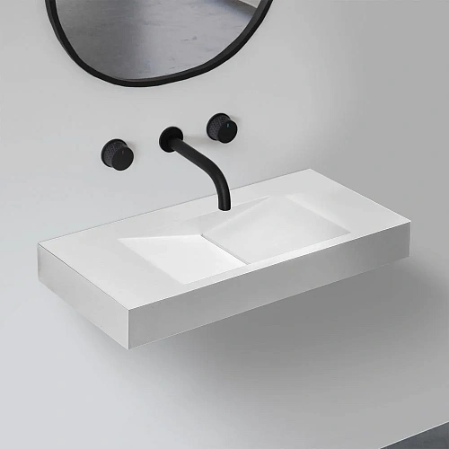 Раковина ABBER Stein AS2641 подвесная, белая матовая Раковина ABBER Stein AS2641 подвесная, белая матовая