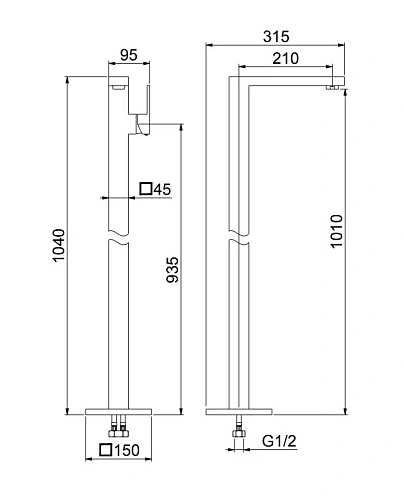 Смеситель для раковины Webert Pegaso PE832101560, черный матовый Смеситель для раковины Webert Pegaso PE832101560, черный матовый