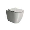 Картинка анонса товара «унитаз приставной gsi pura безободковый swirlflush серый матовый (881017) без сиденья»