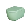 Унитаз подвесной Abner 103T21001R (545x360x330) матовый мятный безободковый с толстой крышкой 103T21001R-102T21001 Унитаз подвесной Abner 103T21001R (545x360x330) матовый мятный безободковый с толстой крышкой 103T21001R-102T21001