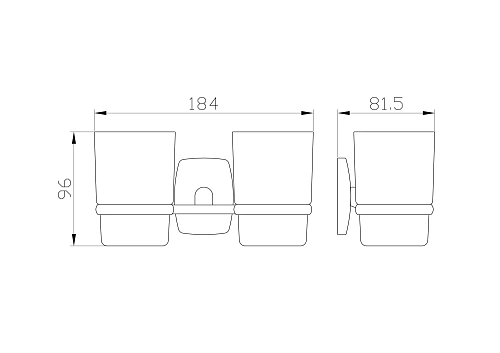 Стакан Wonzon & Woghand хром (WW-1801) Стакан Wonzon & Woghand хром (WW-1801)