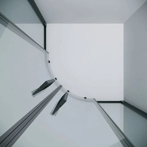 Душевой уголок GROSSMAN Cosmo 301.K33.02.9090.21.00 (90x90x195) полукруг,раздвижн,черн.матов,стекло прозрачн Душевой уголок GROSSMAN Cosmo 301.K33.02.9090.21.00 (90x90x195) полукруг,раздвижн,черн.матов,стекло прозрачн