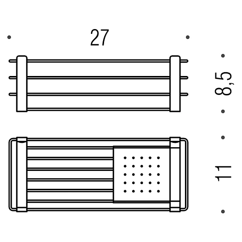 Полка Colombo Angolari B9632.OM металлическая, подвесная, PVD золото матовое Полка Colombo Angolari B9632.OM металлическая, подвесная, PVD золото матовое