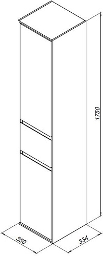 Шкаф-пенал Aquanet Милан 35 00339957 белый глянец с ящиком Шкаф-пенал Aquanet Милан 35 00339957 белый глянец с ящиком