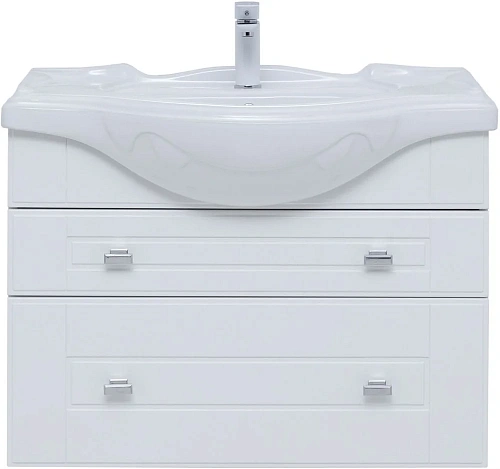 Тумба под раковину Aquanet Рондо 85 белый глянец 00304289 Тумба под раковину Aquanet Рондо 85 белый глянец 00304289